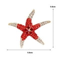thumbnail image 6 of Yesbay Colorful Rhinestone Starfish Brooch Elegant Clothing Accessories Men Women Bag Hat Business Suit Lapel Pin Jewelry Gift, 6 of 8