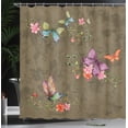 thumbnail image 4 of Ambesonne Butterfly Shower Curtain, Springtime Moths Dancing, 69"Wx84"L, Sepia Coral, 4 of 5