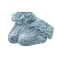thumbnail image 4 of Kiapeise Baby Kids Girls Princess Short Socks Lace Ruffle Frilly Trim Cotton Ankle Socks, 4 of 4