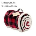 thumbnail image 3 of Christmas Sherpa Throw Blanket Super Soft Warm Buffalo Plaid Plush Blanket Cozy Fuzzy Flannel Blanket for Couch Sofa Bed Winter Decor Red Black Checkered Throw, 3 of 6