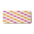 thumbnail image 1 of Plaid Computer Mouse Pad, Geometric Arrangement Diagonal Stripes Design Traditional Style Motifs Illustration, Rectangle Non-Slip Rubber Mousepad X-Large, 35" x 15", Multicolor, by Ambesonne, 1 of 2