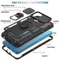 thumbnail image 3 of Dteck Samsung Galaxy A12 Case, Slide Camera Lens Protector Cover Magnetic Ring Holder Kickstand Rugged Shockproof Case for Samsung Galaxy A12,Black, 3 of 11