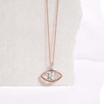 thumbnail image 3 of Lab Diamond Dangling Pendant Necklace For Women | 0.75 Carat IGI Certified Radiant Shape | Evil Eye Charm Lab Diamond Pendant In 18K Rose Gold | FG-VS1-VS2 Quality | Friendly Diamonds, 3 of 6
