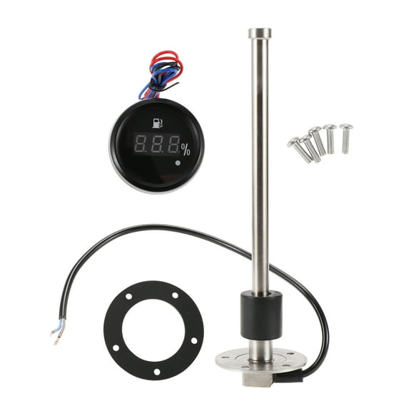 Unique Bargains Fuel Sending Unit and Gauge Kit Boat Fuel Sending Unit Marine Fuel Sender Unit Metal 241mm 9.49" Length 1 Set Silver Tone Black 0-190 Ohm
