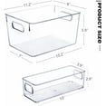 thumbnail image 6 of Set of 8 Clear Plastic Storage Bins, 4 Large and 4 Small Stackable Storage Containers for Pantry Organization and Kitchen Storage Bins,Home Edit and Cabinet Organizers, 6 of 8
