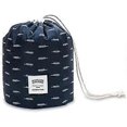 thumbnail image 1 of Travel Cosmetic Bag, Barrel Makeup Bag for Women Portable Foldable Cases Multifunctional Toiletry Bucket Bags Round Organizer Pocket Collapsible (Leav, 1 of 4