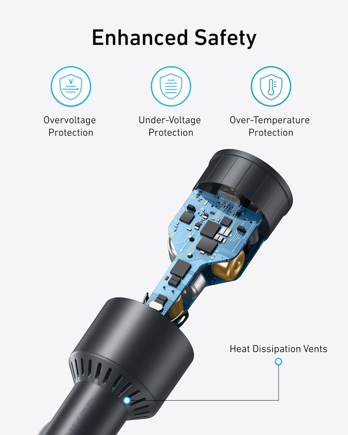Anker USB-C Car Charger, 167.5W Max 3-Port Ultra-Compact Type-C Fast Car Charger