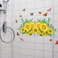 thumbnail image 2 of Billuyoard 2 piezas de pegatinas de pared de flores, decoración extraíble para el hogar, murales de fondo de TV de plantas para dormitorio, Type2 NO2, 2 of 6