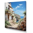 thumbnail image 2 of Designart "Azure Coastline Charming Village in Spain V" Spain Wall Art Living Room, 2 of 5