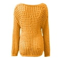 thumbnail image 6 of Fgnfyis Womens Long Sleeve Tops Beach Cover up Knit T Shirt Casual Loose Fit Design Lightweight Summer Top T Shirts for Women Yellow_002 S, 6 of 6
