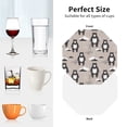 thumbnail image 4 of KLL Drink Coasters Set Octagon of 4,PU Leather Absorbent Coasters Set Decorative Coffee Cup Coasters Housewarming Gift for Home Decor-Cartoon Bear Brown, 4 of 5