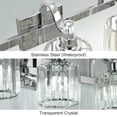 thumbnail image 3 of 3-Light Modern Crystal Bathroom Light Fixtures-Chrome Vanity Lights Crystal Splicing with Metal Support,Bathroom Lighting Fixtures Over Mirror Vanity Lighting Fixtures for Bedroom Living Room, 3 of 7