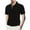 Black, variant on Taqqpue Men's Waffle Shirts Short Sleeve Quarter Zip Shirts Classic Lightweight Business Casual Stylish Golf Collar Shirt for Men with Pocket