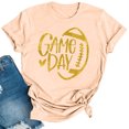 thumbnail image 2 of Karight Football Shirts for Women Game Day T Shirts Football Outfits Funny Graphic Tee Casual Short Sleeve Tee Shirts, 2 of 4