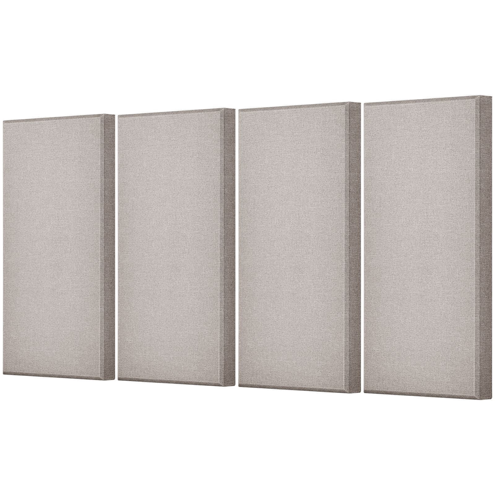 Self-Adhesive Fiberglass Acoustic Panels 2" Thick, NRC 0.95 Sound Absorbing Wall Panels 23.62"×11.81", 4 Pack Noise Reduction Panels for Recording Studio Office Home Meeting Room