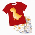 thumbnail image 1 of Gubotare Pyjamas pour Enfants Garçons Pyjamas pour Enfants Ensemble de Sommeil 2 Pcs pour Garçons Bas de Pyjama et Chandails de Nuit 4T 5T (Rouge, 4-5 Ans), 1 of 5