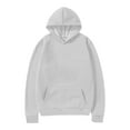 thumbnail image 4 of ManxiVoo Women's Casual Pullover Hoodie Soft Brushed Fleece Long Sleeve Comfort Fit Loungewear Streetwear Top XXL Size White, 4 of 4