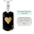 thumbnail image 2 of Jack Of Hearts Gold Keychain Dog Tag Stainless Steel or 18k Gold, 2 of 16