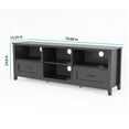 thumbnail image 2 of Resenkos 70" Black TV Stand Entertainment Center for TVs Up to 80" with 2 Drawers and Open Storage, 2 of 7