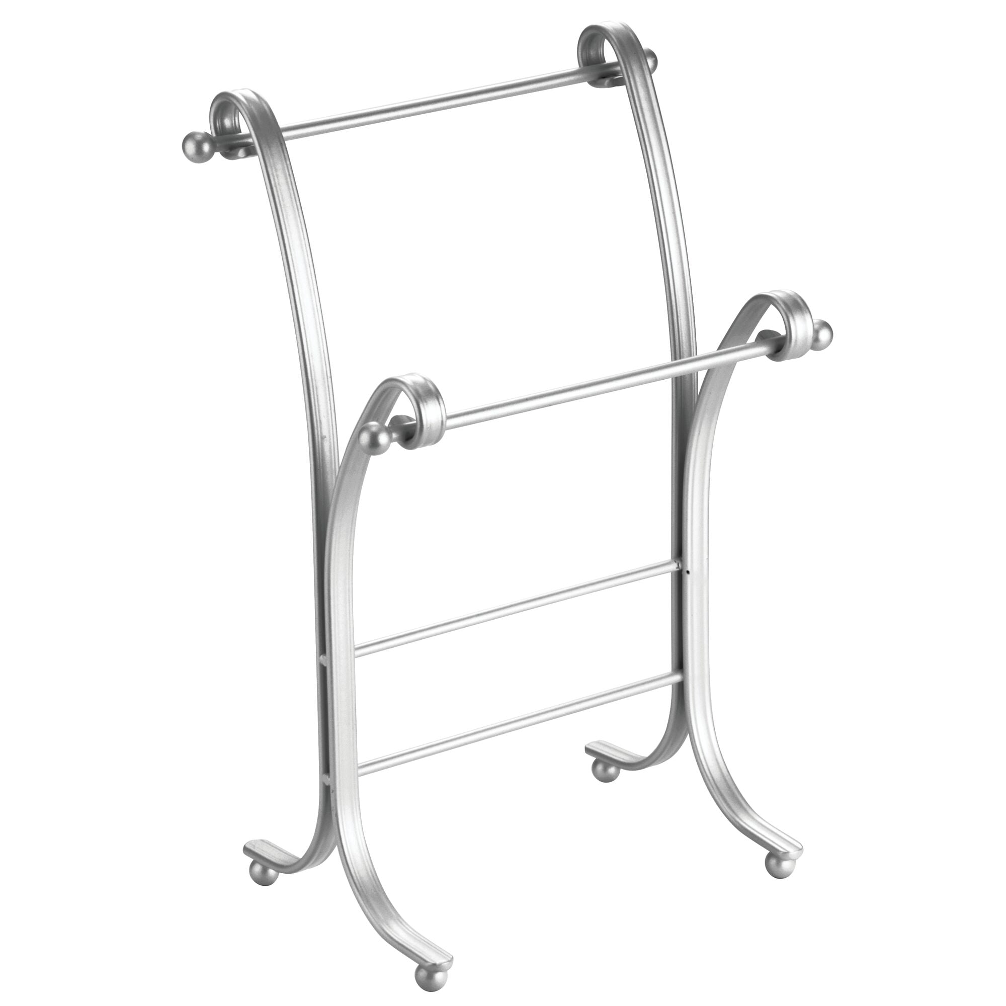 mDesign Stainless Adhesive Bathroom Towel Holder Bar/Rack- 2 Pack