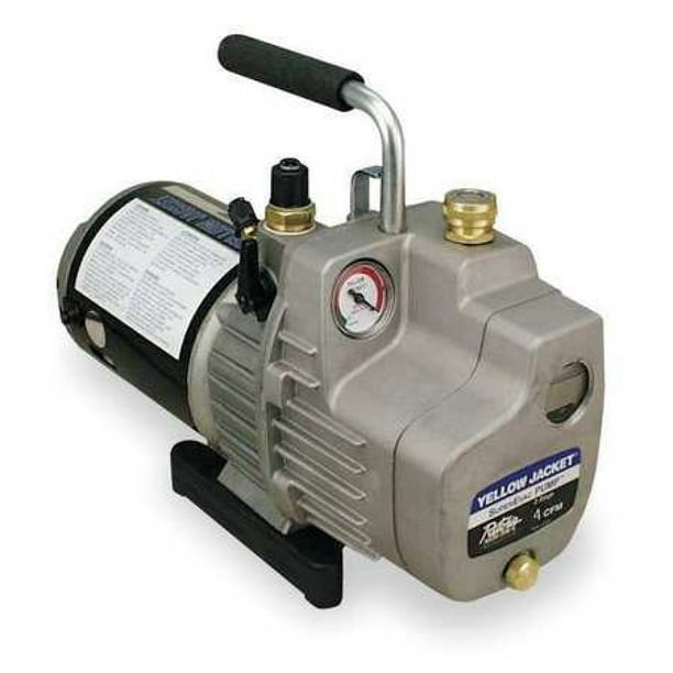 YELLOW JACKET 93560 Refrig Evacuation Pump,6.0 cfm,8 ft.