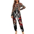 thumbnail image 2 of WWE Unisex Onesie Pajamas Zipper Jumpsuit Hooded One Piece Sleepwear for Family Mens Womens, 2 of 8