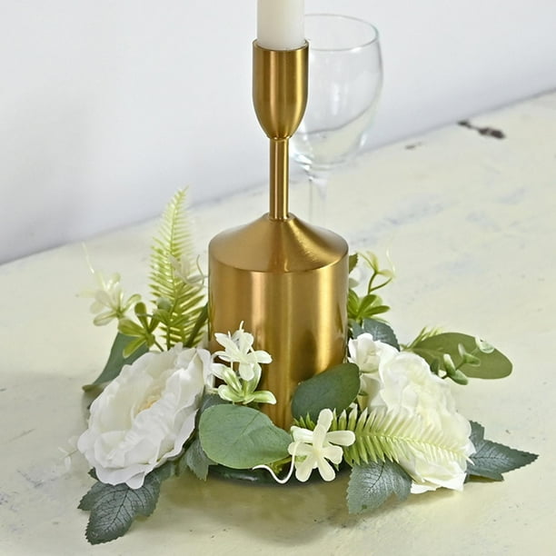 Candle Rings Wreaths Tabletop Candlestick Holder Small Artificial