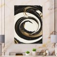 thumbnail image 2 of Designart Black, Silver And Gold Blending Swirls II Canvas Wall Art, 2 of 5
