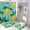 style-742, variant on 4 Pcs Shower Curtain Set with Rugs Toilet Lid Cover And Bath Mat Yellow Lemon Slices Waterproof Shower Curtain Lemon Slice Geometric Pattern for Bathroom Decor Set