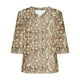 thumbnail image 3 of Fiudx Ofertas Flash Del Día Blusa de Manga Larga de Verano con Cuello En V para Mujer, Sexy, Casual, con Estampado Regular, 3 of 3