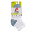 thumbnail image 4 of Hanes Absolute Active Boys' Ankle Socks, 4-Pairs White/Blue S, 4 of 4