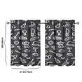 thumbnail image 4 of Vintage Kitchen Food Cooking Chef Tier Cafe Curtains for Bathroom Living RV Rod Pocket Window Drapes 36 Inch 2 Panels Set 28"x36" 2 Panels Window Treatment Tiers, 4 of 4