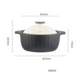 thumbnail image 2 of Home Cooking Pot Ceramic High Temperature Resistant Soup Casserole 1.8L/2.5L Porridge Stew Pot with Lid, 2 of 5