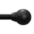 thumbnail image 1 of Mainstays 3/4” Matte Black Textured Ball Adjustable Curtain Rod, 30”-84”, 1 of 4