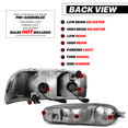 thumbnail image 2 of M-AUTO Headlights Assembly W/ 2 Pairs Pre-Assembled LED Bulbs, for 01-07 GMC Sierra, 01-06 GMC Yukon Denali, Yukon XL 1500 Denali, 2 of 11