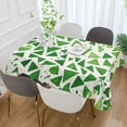thumbnail image 2 of Yayeee Tablecloths 60" x 120" Rectangle Wrinkle Resistant Party Table Cover, Green Dot Triangles Pattern, 2 of 8