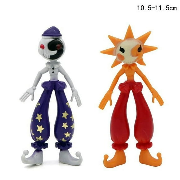 DMH Security Breach FNAF Sundrop Moondrop Action Figure PVC Collectible Dolls Game Role Figures Final Boss Luna Sun Joker Model Toys