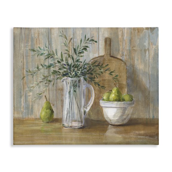 Stupell Industries French Country Rustic Pears Still Life Canvas Art, 48 x 36, by Danhui Nai