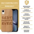thumbnail image 7 of Case Yard Wooden Case Outside Soft TPU Silicone, Slim Fit Shockproof Wood Protective Phone Cover for Girls Boys Men and Women, Supports Wireless Charging Best Grandpa Ever Design case for iPhone-XR, 7 of 7