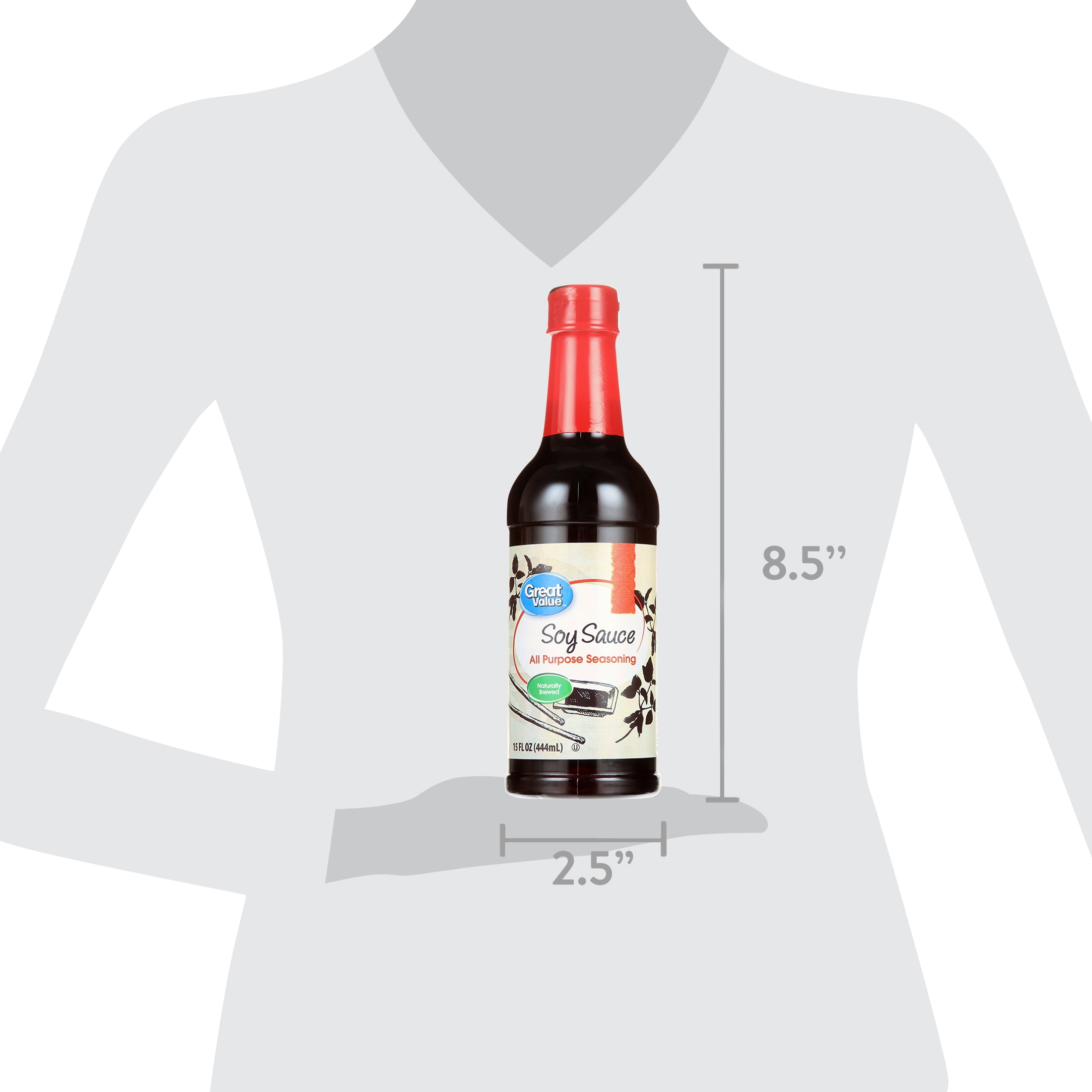 Great Value Naturally Brewed Soy Sauce, 15 fl oz