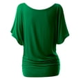 thumbnail image 3 of Doublju Womens Short Sleeve Dolman Drape Loose Fit Tunic Top(Plus Size Available), 3 of 4
