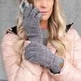 thumbnail image 3 of C.C Quad Collection Women's and Men's Touch Screen Chenille Winter Warm Gloves, Light Melange Grey, 3 of 7