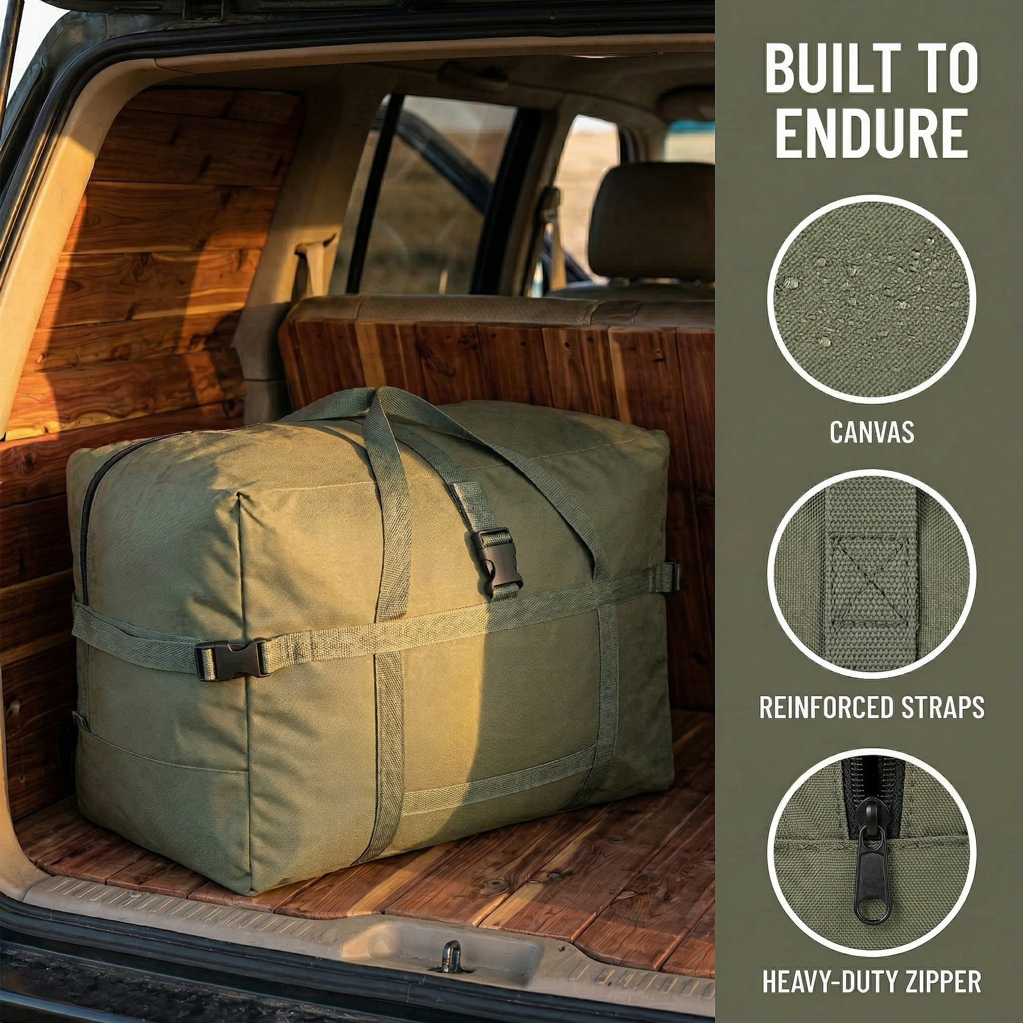 Unique Bargains Clothes Storage Oxford Moving Bag Green 27.6*13.8*18.9in