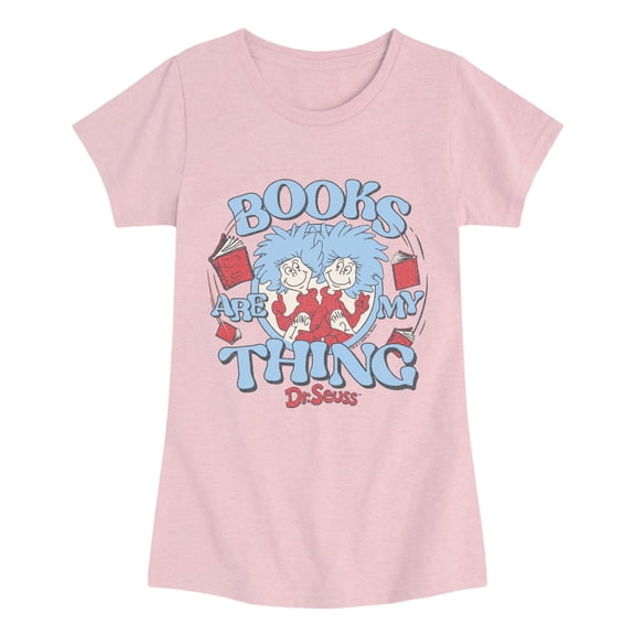 Dr. Seuss - Books Are My Thing Fitted Short Sleeve Graphic T-Shirt