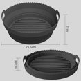 thumbnail image 3 of Kuymtek Forro Silicona para Freidora Aire 8 Pulgadas Herramientas Plegables para Hornear en Microondas (negro), 3 of 9