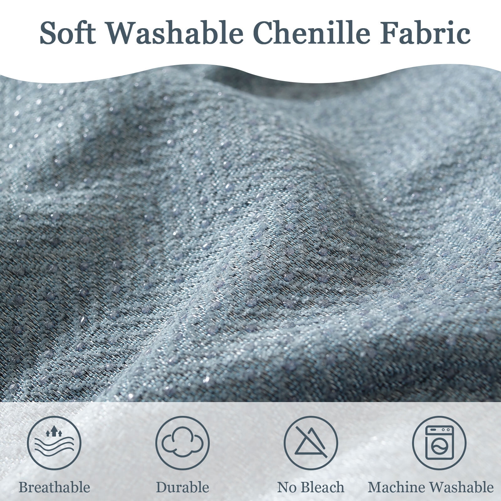 Chenille Couch Cover Pet Friendly Sofa Cover Washable Reversible Sofa Slipcover for Sectional Sofa, Loveseat, 2 or 3 Cushion Couch, Corner Sofa, Futon Cover