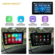 VIGORTHRIVE 7 Inch Portable Touch Screen Car Stereo Wireless Apple Carplay Android Auto Monitor Mirror Link MP5 Player Bluetooth For All Vehicles