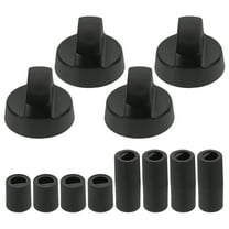 4 Pack Universal Control Knobs Replacement With 12 Adapters Range Knob Kit Stove Knob Compatible With Electric Gas Stove Ranges Black
