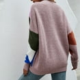 thumbnail image 2 of Vedolay Sweaters Womens Fall Knitted V-Neck Collared Pullover Long Sleeve Winter Sweater,Pink L, 2 of 5