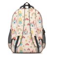 thumbnail image 3 of Princess and Castle Pink Pattern Backpack for School, Cute School Bag with Adjustable Shoulder Straps and Padded Back, 16.9"x12.6"x5.9", 3 of 5